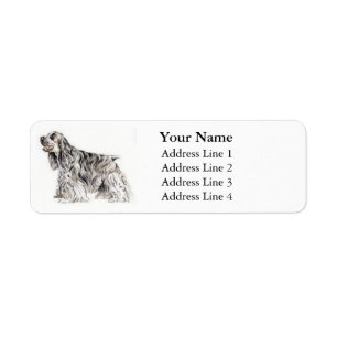 Étiquettes de adresse espagnols américains Cocker