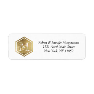 Étiquettes de adresse Faux Gold Foil personnalisés