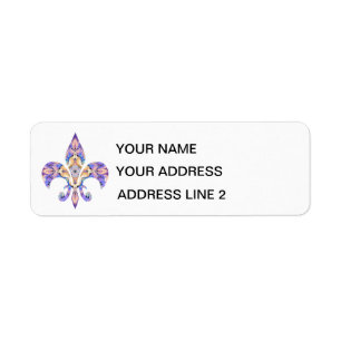 étiquettes de adresse Fleur-De-lis