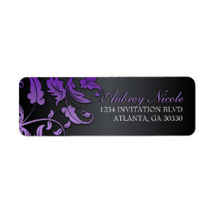 Étiquettes de adresse floraux de sweet sixteen de