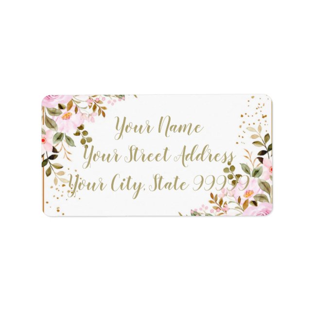 Étiquettes de adresse floraux personnalisés (Devant)