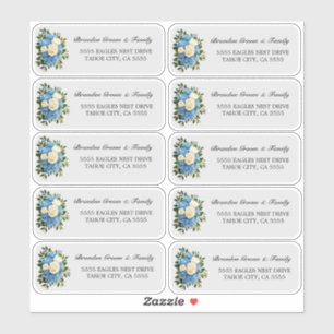 Étiquettes de adresse floraux personnalisés pour a
