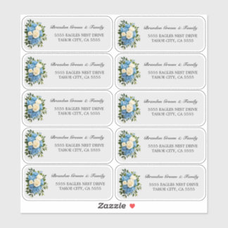 Étiquettes de adresse floraux personnalisés pour a