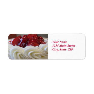 Étiquettes de adresse—Gâteau aux fraises