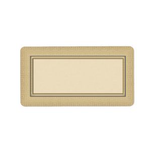 Étiquettes de adresse Gold Blank