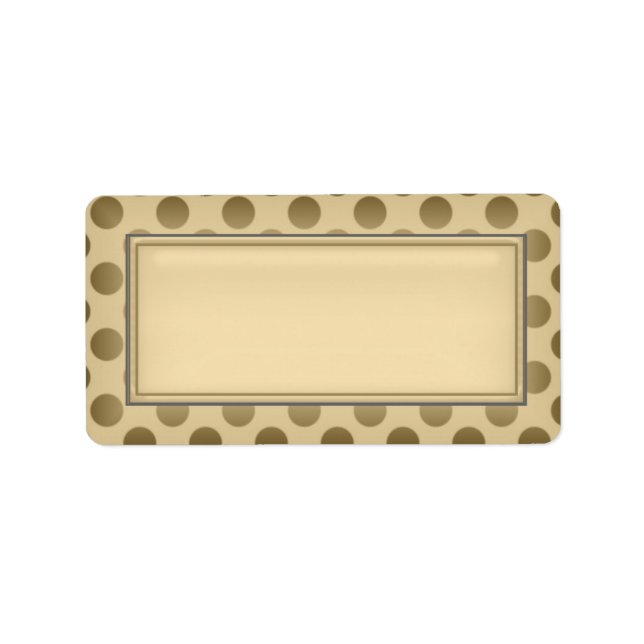 Étiquettes de adresse Gold Blank : Pois (Devant)