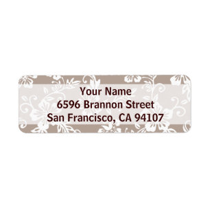 Étiquettes de adresse hawaïens Brown de Taupe