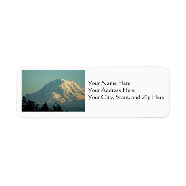 Étiquettes de adresse : Hiver Mont Rainier (Devant)