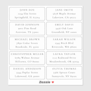 Étiquettes de adresse individuels