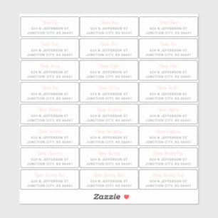 Étiquettes de adresse invités