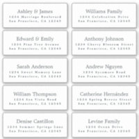 Étiquettes de adresse invités COMMANDER sur 6" ou