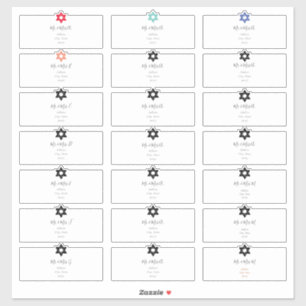 Étiquettes de adresse invités, do-it-yourself coul