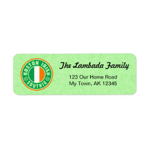 Étiquettes de adresse irlandais américains de Bost