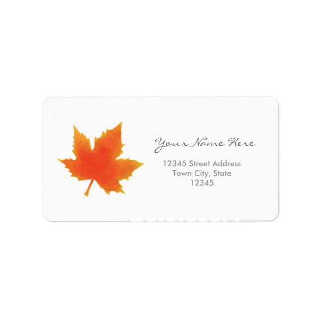 Étiquettes de adresse Maple Leaf (Devant)
