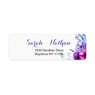 Étiquettes de adresse Mariage aquarelle