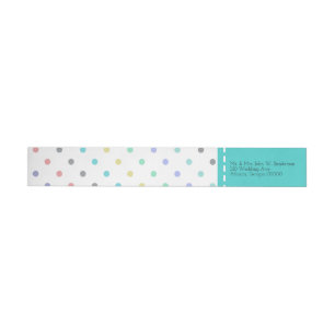 Étiquettes de adresse Mariage Confetti Polka Dot c