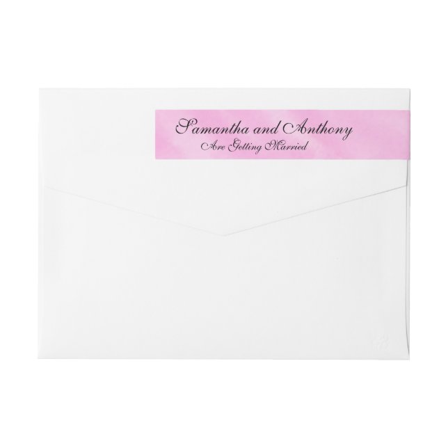Étiquettes de adresse mariage rose pâle (Dos)