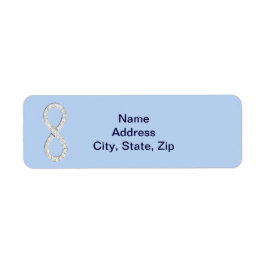 Étiquettes de adresse Mariages Blue Diamond Infini