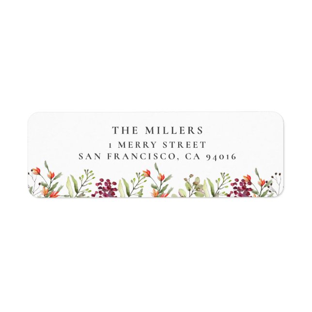 Étiquettes de adresse Mariages fleur sauvage Meado (Devant)