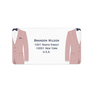 Étiquettes de adresse Mariages Gay Rose Et Bleu