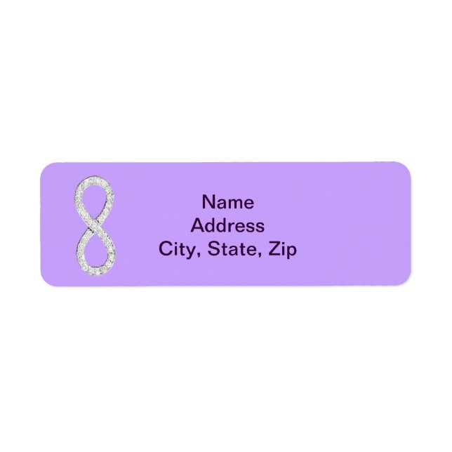 Étiquettes de adresse Mariages Lavender Diamond In (Devant)