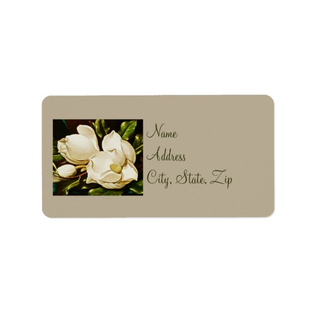 Étiquettes de adresse Mariages Magnolias (Devant)
