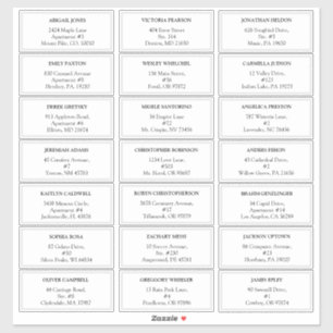 Étiquettes de adresse Mariages modernes