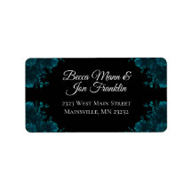 Étiquettes de adresse Mariages Rose sombres