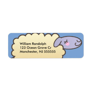 Étiquettes de adresse mignons de retour de mouton