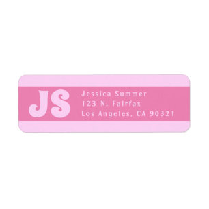 Étiquettes de adresse mignons de retour de rose