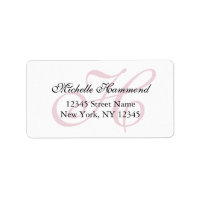 Étiquettes de adresse monogrammes de nom stylisé p
