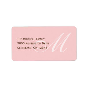 Étiquettes de adresse monographiques classiques -