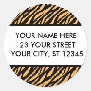 Étiquettes de adresse Motifs de tigre