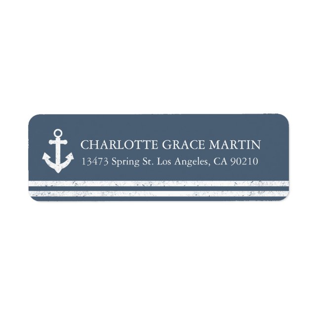 Étiquettes de adresse nautiques (Devant)