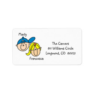 Étiquettes de adresse personnalisés de couples