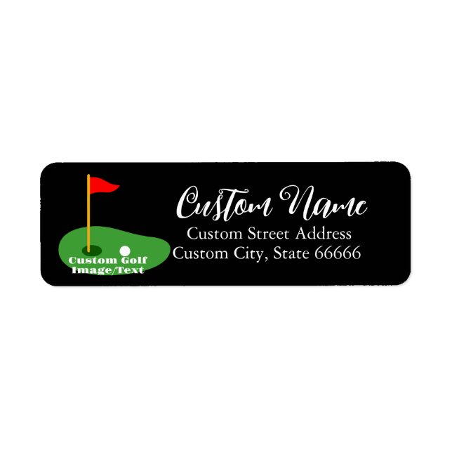 Étiquettes de adresse personnalisés, Golf sur mesu (Devant)
