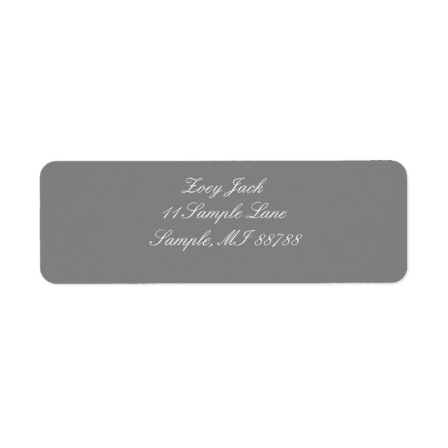 Étiquettes de adresse personnalisés gris (Devant)