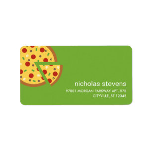 Étiquettes de adresse Pizza Slices