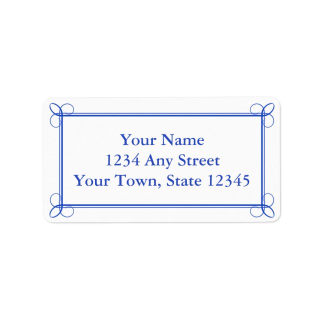 Étiquettes de adresse préimprimés DarkBlue personn (Devant)