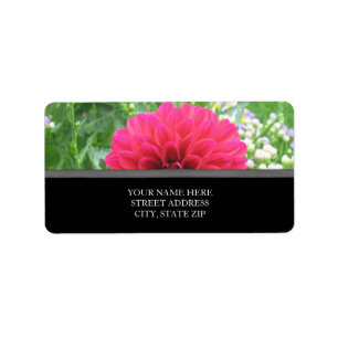 Étiquettes de adresse Red Dahlia