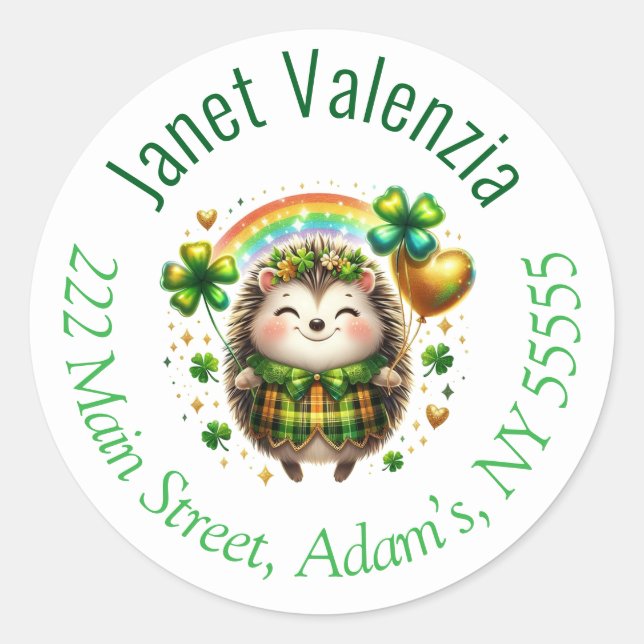 Étiquettes de adresse rondes (Devant)