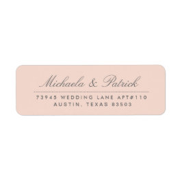 Étiquettes de adresse rose et gris charbon