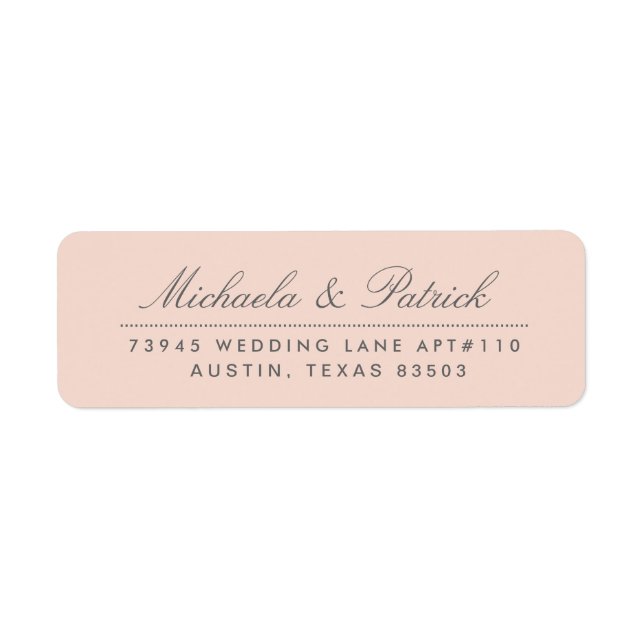 Étiquettes de adresse rose et gris charbon (Devant)