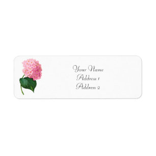 Étiquettes de adresse roses d'Avery d'hortensia d