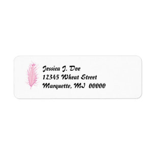 Étiquettes de adresse roses de retour de cannette