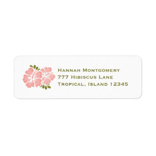 Étiquettes de adresse roses de retour de ketmie