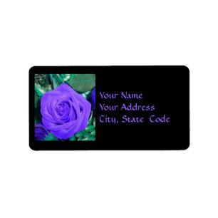Étiquettes de adresse Roses profondément violet
