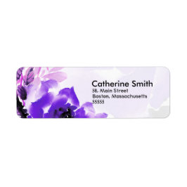Étiquettes de adresse Roses violets