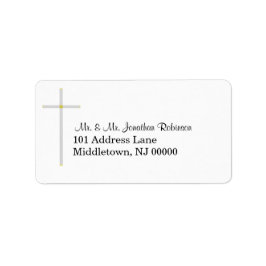 Étiquettes de adresse Silver Gold Cross