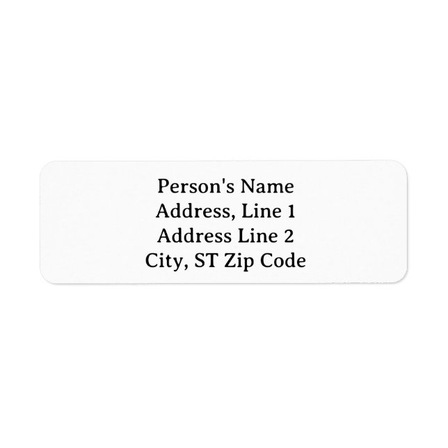 Étiquettes de adresse simples et personnalisés (Devant)